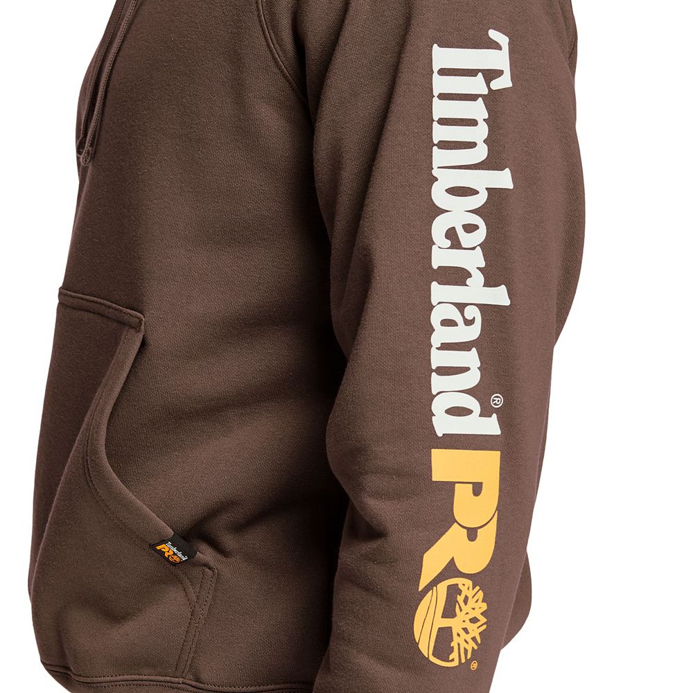 Sudadera Timberland Argentina Hombre - Pro® Big & Tall Hood Honcho Sport Hoodie - Marrones Oscuro -